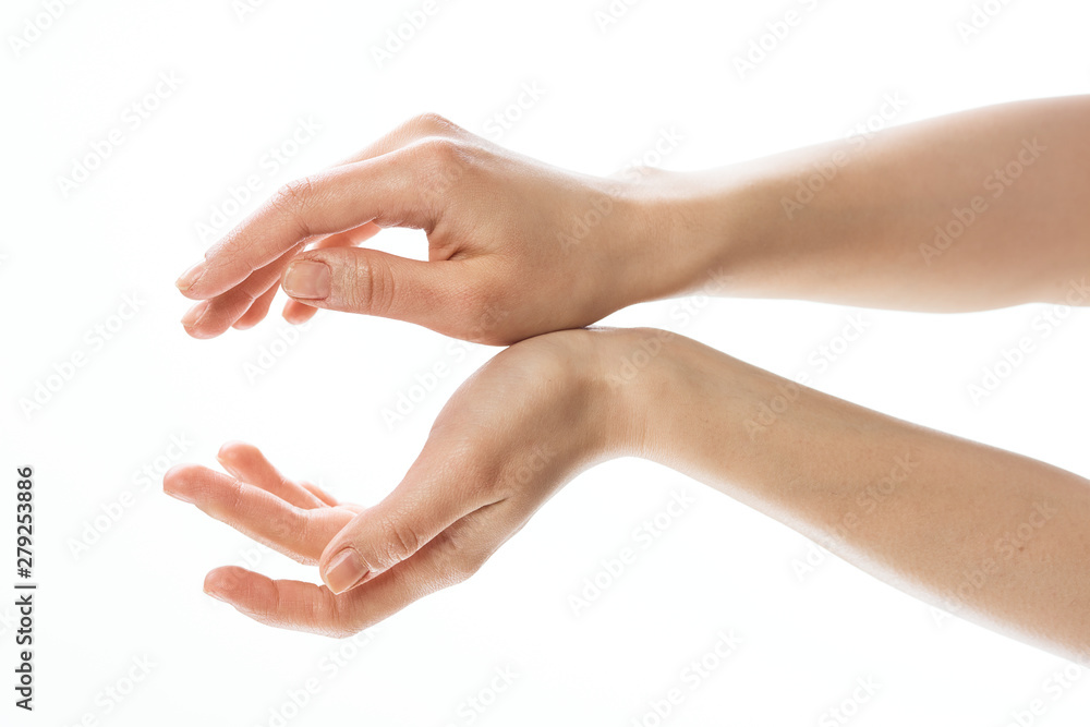 hands isolated on white background hands isolated on white background