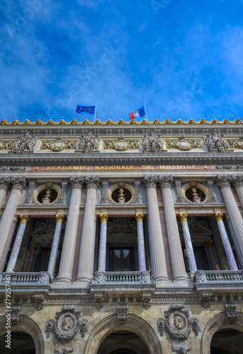 Paris, France - April 21, 2019 - The Palais Garnier is a 1,979-seat opera house, which was built from 1861 to 1875 for the Paris Opera in central Paris, France.