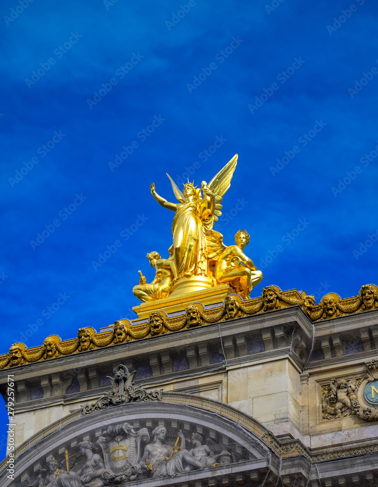 Paris, France - April 21, 2019 - The Palais Garnier is a 1,979-seat opera house, which was built from 1861 to 1875 for the Paris Opera in central Paris, France.