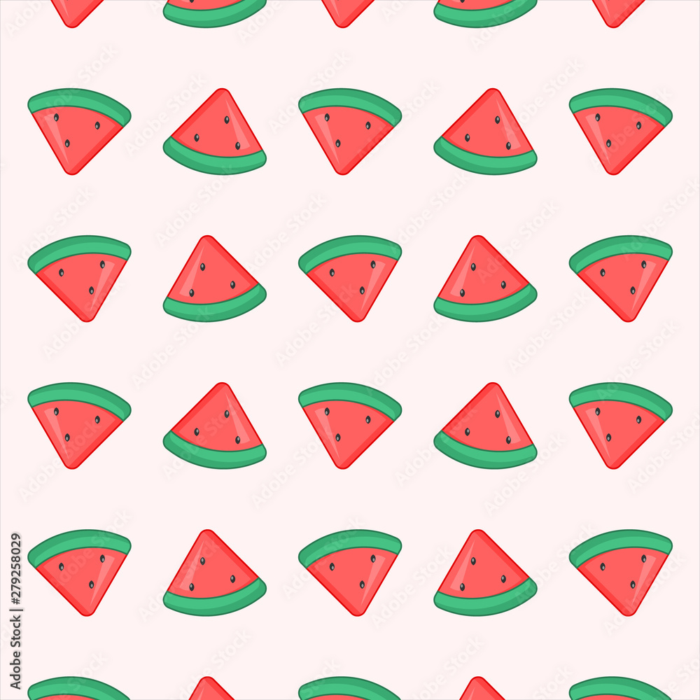 watermelon seamless pattern. suitable for background. vector illustration. eps 10. editable vector