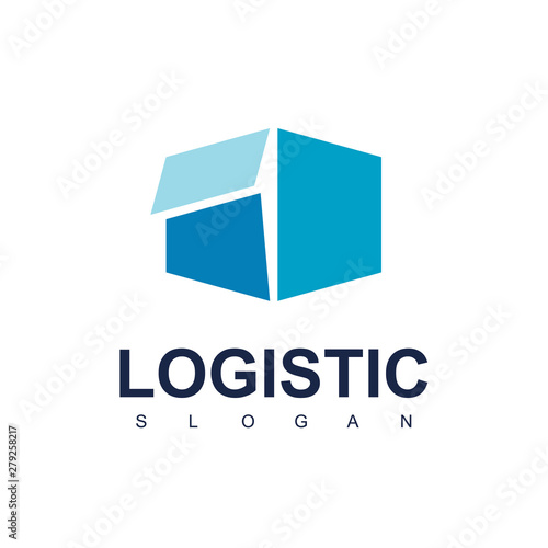 Delivery Box For Logistic Logo Design Vector