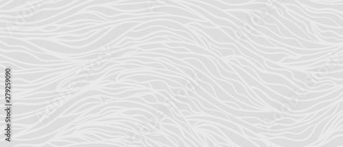 Hand drawn sea pattern with waves. Monochrome universal texture. Abstract nautical background. Doodle for your design. Wallpaper for banners. Black and white illustration