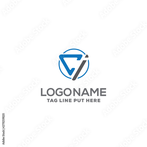 Ci  letter logo design template
