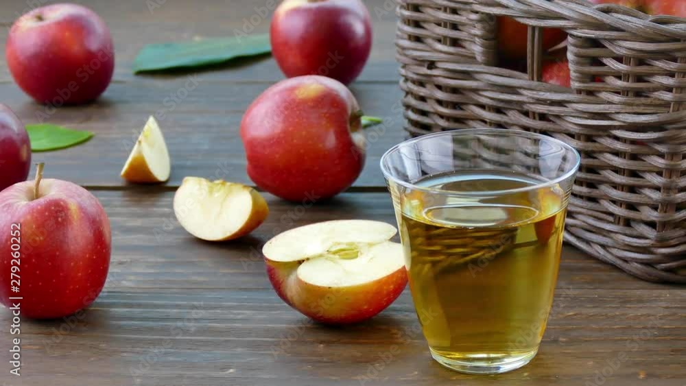 Apple juice in the glass Apple juice in the glass