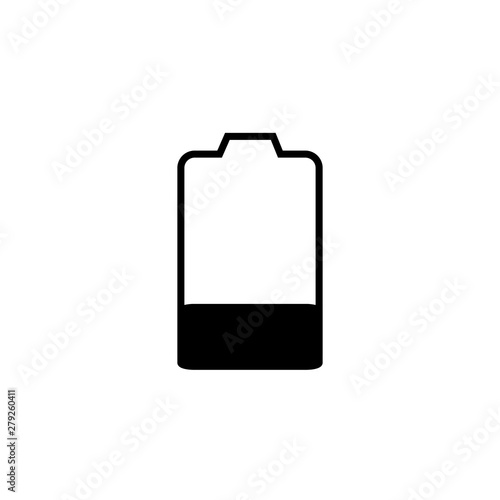 Low battery illustration on a white background