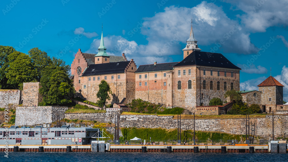Akerhus festning widok z promu Akerhus festning widok z promu