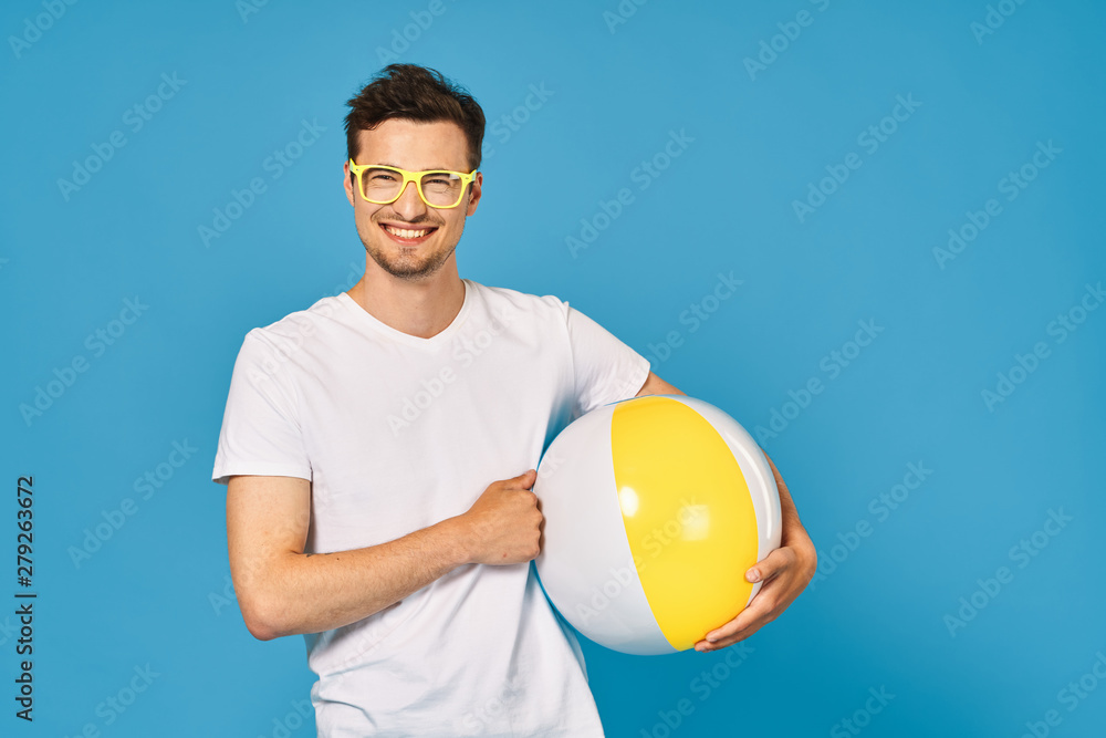 young man with ball
