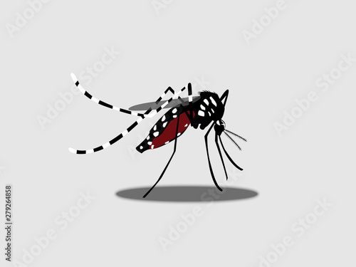 mosquito repellent illustration vector.Mosquitoes carry many disease such as dengue fever, zika disease,yellow fever and chikungunya.