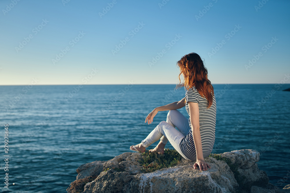 woman on the beach