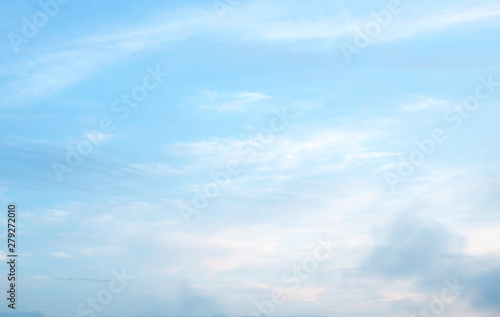 Air clouds in the blue sky background