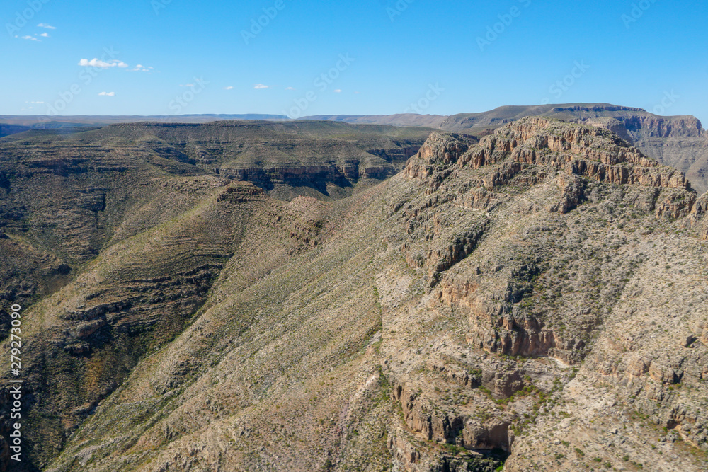 Picturesque landscape of Grand Canyon National Park during sunny day. Arizona, USA. Famous travel destination.