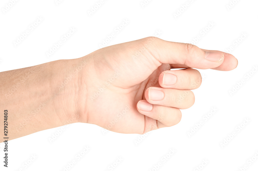 Hand hold virtual business card, credit card or blank paper Hand hold virtual business card, credit card or blank paper