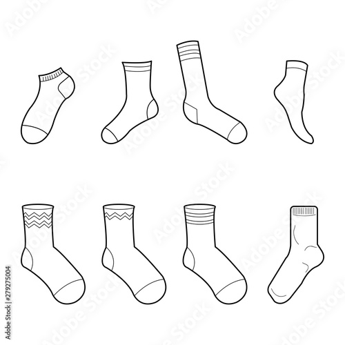 sock clipart sock drawing isolated on white background vector illustration