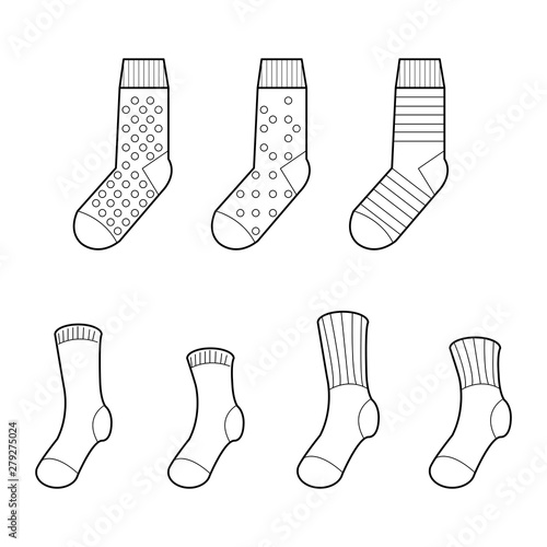 sock clipart sock drawing isolated on white background vector illustration
