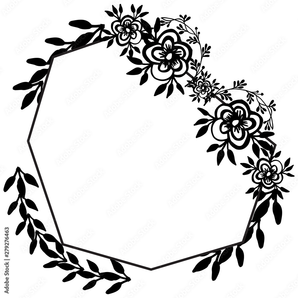 Decorative line art frame for design template, for invitations and greeting cards. Vector