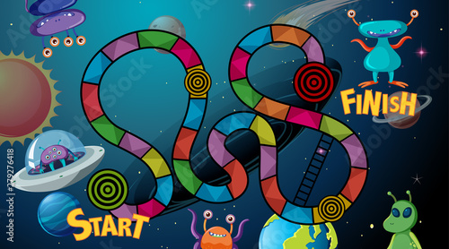 Space and alien board game