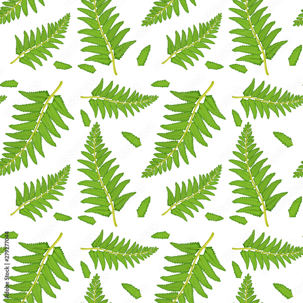 Seamless pattern tile cartoon with fern fronds Seamless pattern tile cartoon with fern fronds