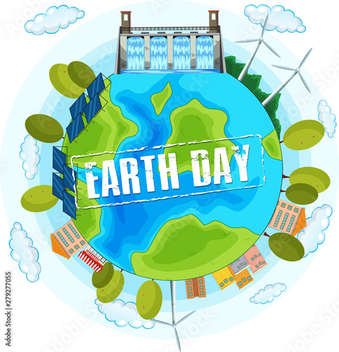 Clean energy earth day poster