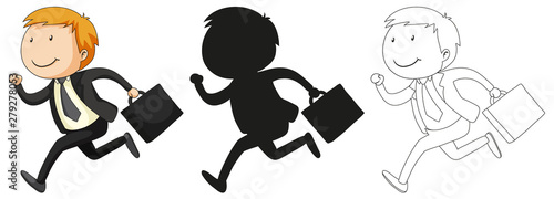 Different style of business man