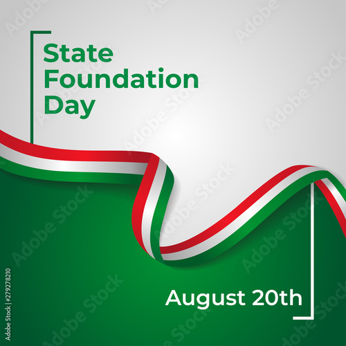 Happy Hungary State Foundation Day Vector Design Illustration