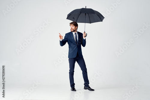 businessman with an umbrella