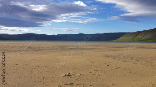 Iceland shore Western Fjords landscape Western Fjords beach landscape, Iceland photo