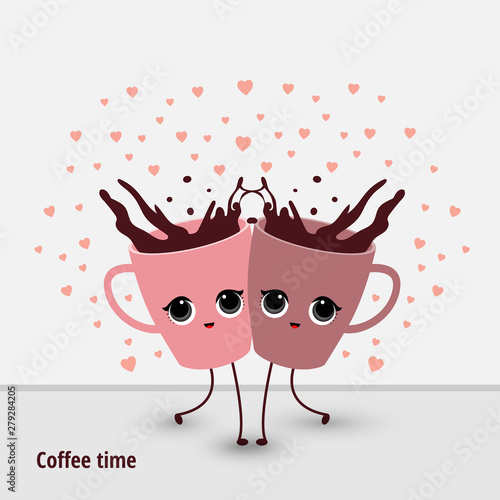 Coffee excellent drink always. Cool design. Colorful illustration