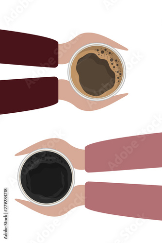 Coffee excellent drink always. Cool design. Colorful illustration