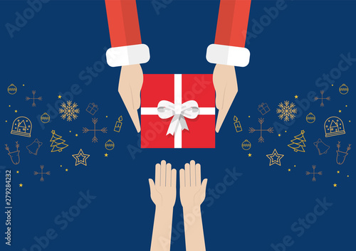 Hands holding gift or present box
