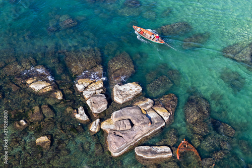 Photos Sun world hon thom travelling above blue vietnam sea and boats in Vietnam, Phu Q