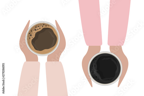 Coffee excellent drink always. Cool design. Colorful illustration
