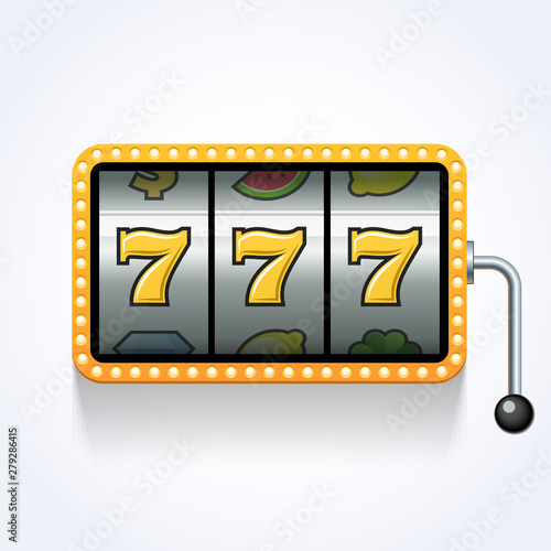 Slot machine with lucky sevens jackpot