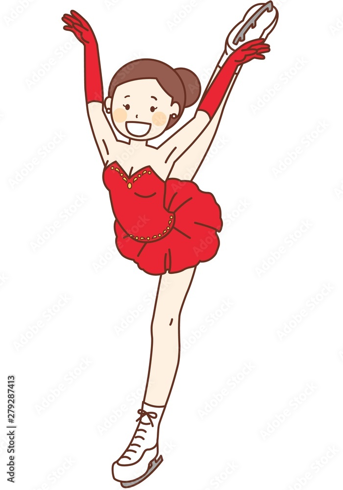 フィギュアスケート選手 女性 Stock イラスト Adobe Stock フィギュアスケート選手 女性 Stock イラスト Adobe Stock