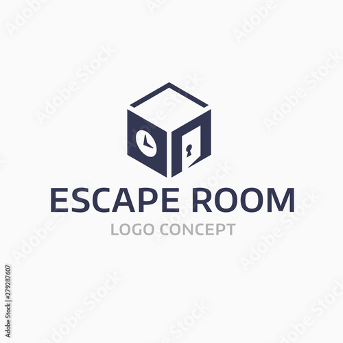 Escape room. Logo concept for reality games