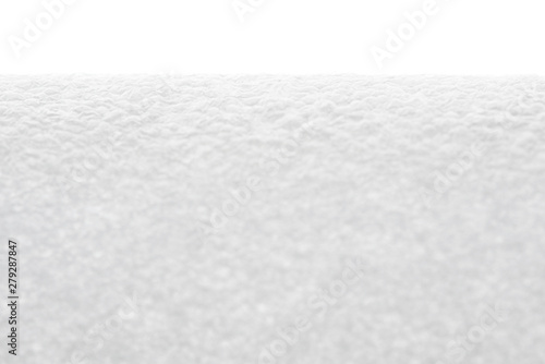A white extruded polyethylene foam tube texture isolated on white background