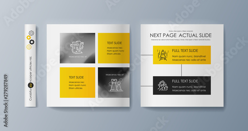 Set of brochures for marketing the promotion goods and services on market