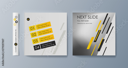 Set of brochures for marketing the promotion goods and services on market