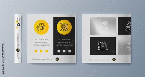 Set of brochures for marketing the promotion goods and services on market