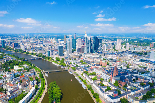Frankfurt am Main skyline on a sunny day © Zstock