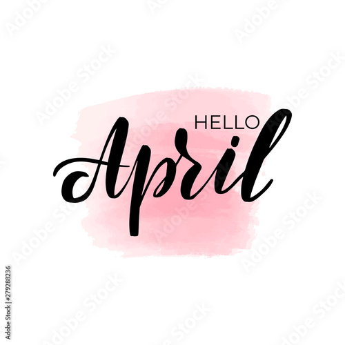 lettering hello April