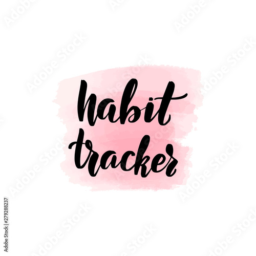 brush lettering habit tracker