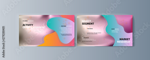 Set of brochures for marketing the promotion goods and services on market