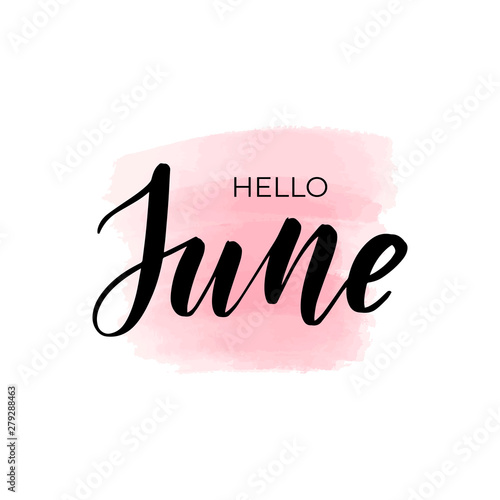 lettering hello June