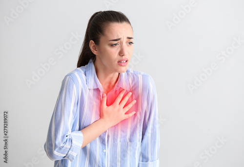 Young woman suffering from ...