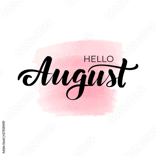 lettering hello August