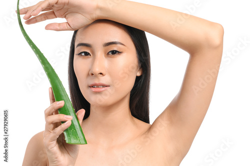 Beautiful Asian woman with ...