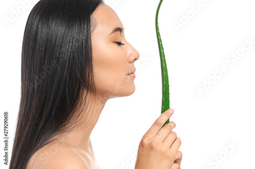 Beautiful Asian woman with ...