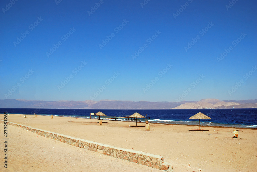 The shores of the Aqaba Marine Park in Jordan