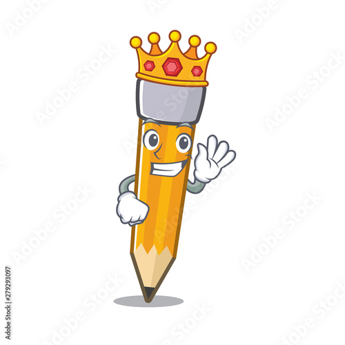 King pencil in the a character shape
