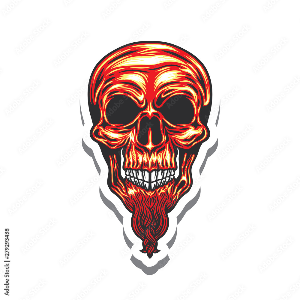 skull head logo vector illustration sticker skull head logo vector illustration sticker